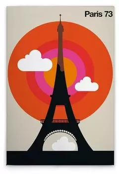 Картина на холсте A.S. Cration Paris73 цвет cremeschwarzorangepinkweiss