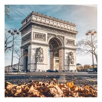 Картина на холсте A.S. Cration Paris Arc De Triomphe цвет beige/blau