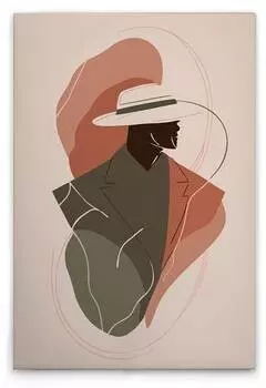 Картина на холсте A.S. Cration Stranger 2 цвет beigeorangegrn