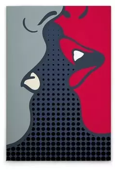 Картина на холсте A.S. Cration The Kiss цвет blaurotweiss