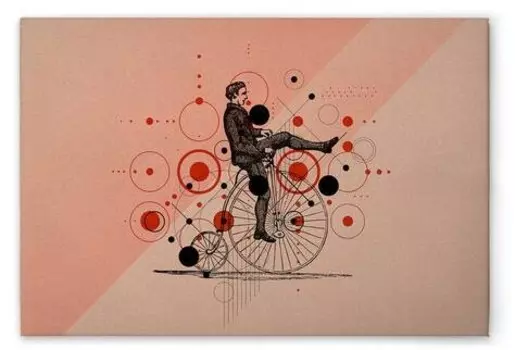 Картина на холсте A.S. Cration Tour de France 2 цвет beigerosarotschwarz