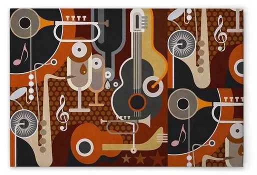 Картина на холсте A.S. Cration Wall of Sound 1 цвет braungrauorangegelb