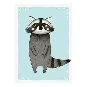 Картина на холсте A.S. Cration Waschbr цвет grau/blau