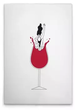 Картина на холсте A.S. Cration Wine Love 4 цвет weissschwarzrot