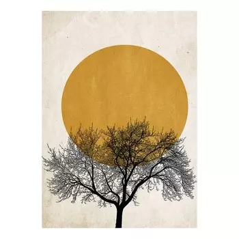 Картина на холсте A.S. Cration Winter Morning Gold, черный/золотой