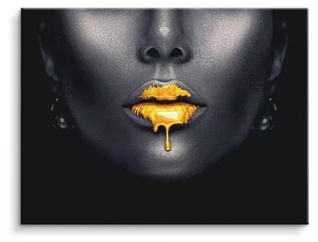 Картина на холсте ArtMind Goldene Lippen, многоцветный