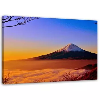 Картина на холсте Feeby Fuji Berg Japan Landschaft, синий