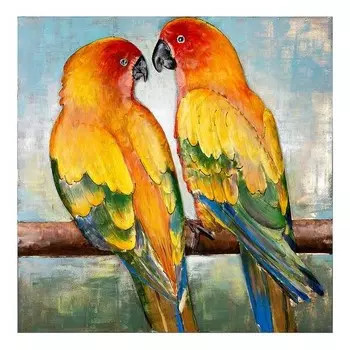 Картина на холсте GILDE Die Unzertrennlichen цвет gelb/orange