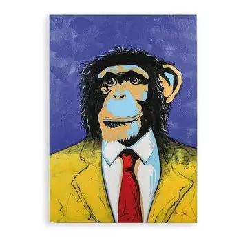 Картина на холсте GILDE Pop Art цвет gelb/blau/schwarz