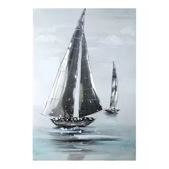 Картина на холсте GILDE Sailing Boat цвет grau/blau