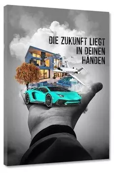 Картина на холсте Hustling Sharks Deine Zukunft, серый