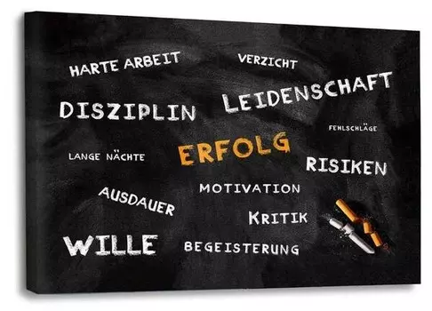 Картина на холсте Hustling Sharks Die Tafel des Erfolges, черный