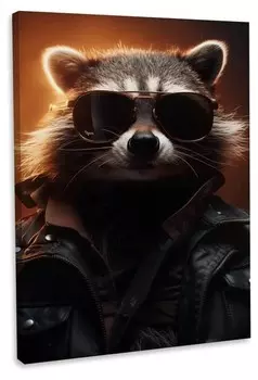 Картина на холсте Hustling Sharks Funky-Waschbr, коричневый