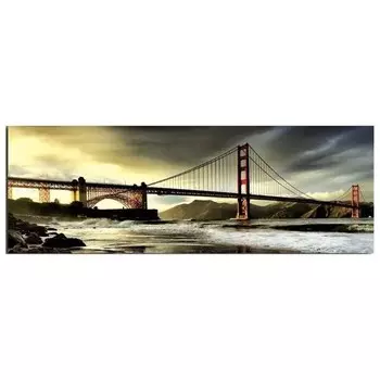 Картина на холсте LegendArte Brcke ber den Fluss, многоцветный