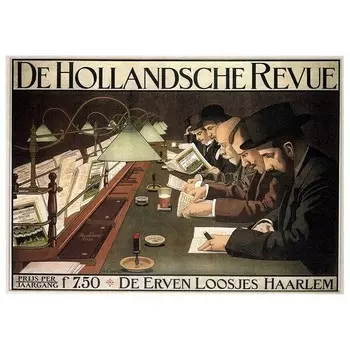 Картина на холсте LegendArte De Hollandsche Revue, многоцветный