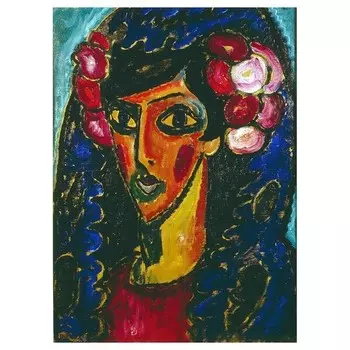 Картина на холсте LegendArte Die Blaue Mantilla, многоцветный