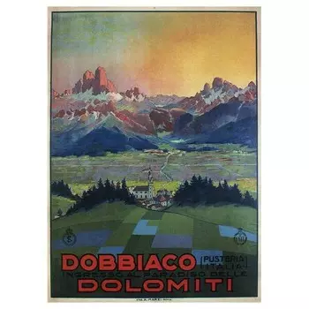 Картина на холсте LegendArte Dobbiaco Dolomiti, многоцветный