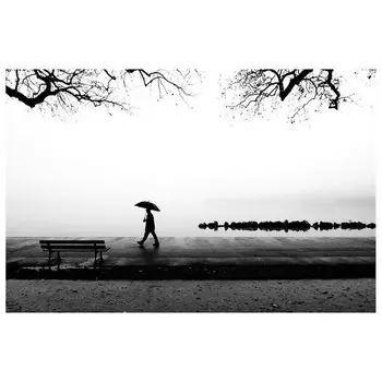 Картина на холсте LegendArte Einsamer Spaziergang, серый