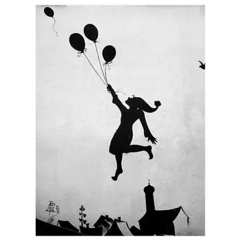 Картина на холсте LegendArte Flying Balloon Girl, многоцветный