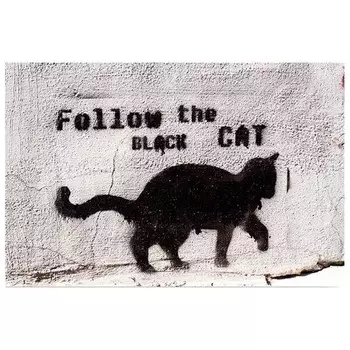Картина на холсте LegendArte Follow The Black Cat, многоцветный