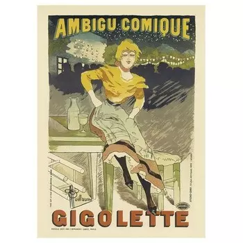 Картина на холсте LegendArte Gigolette, многоцветный