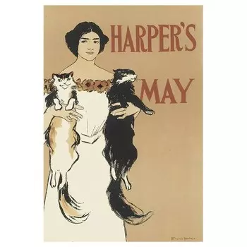Картина на холсте LegendArte Harper's May 1896, многоцветный