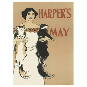Картина на холсте LegendArte Harper's May 1897, многоцветный