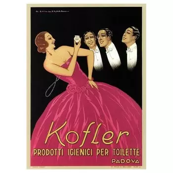 Картина на холсте LegendArte Kofler Prodotti di Bellezza, многоцветный