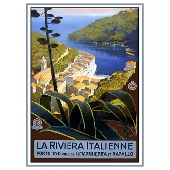 Картина на холсте LegendArte La Riviera Italienne, многоцветный