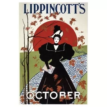 Картина на холсте LegendArte Lippincott's October 1895, многоцветный