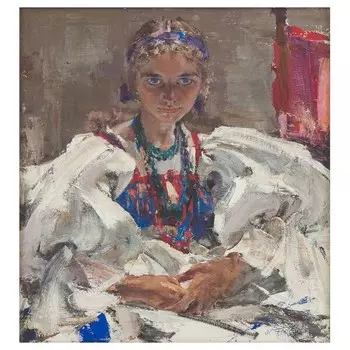 Картина на холсте LegendArte The Green Necklace, многоцветный