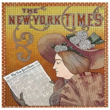 Картина на холсте LegendArte The New York Times Ad, 1895, многоцветный