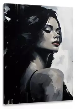 Картина на холсте Muralo GESICHT Abstrakt Portrt цвет beige/schwarz/grau/wei