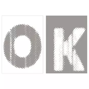 Картина, ОК, 50х70 см ,серый/белый, PJTTERYD IKEA