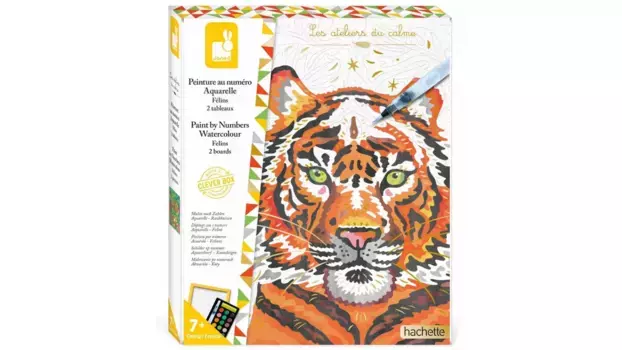 Картина по номерам акварелью большие кошки Janod