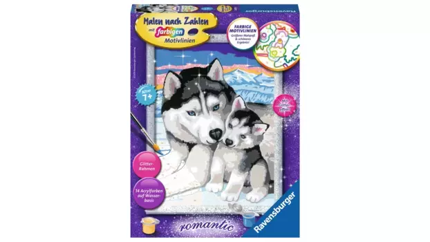 Картина по номерам husky kiss Ravensburger Beschftigung