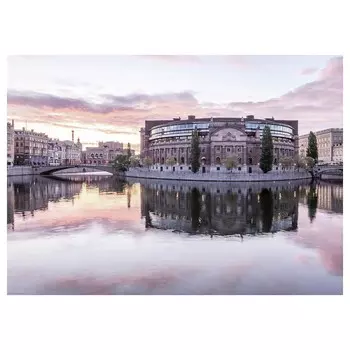 Картина, Рейхстаг, Стокгольм, 70х50 см ,розовый/черный, BILD IKEA