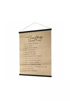 Картина Рождественский список желаний антик черный/коричневый Loberon, antikschwarz/ braun