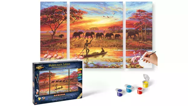 Картина Schipper по номерам Триптих группы мотивов Африка Магия континента