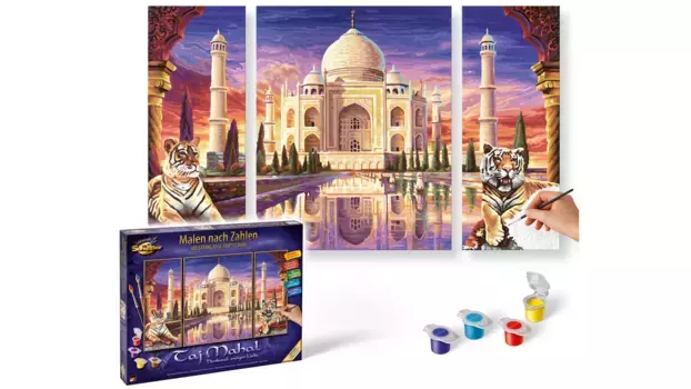 Картина Schipper по номерам Триптих группы мотивов Тадж-Махал Памятник любви