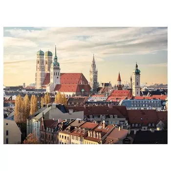 Картина, Силуэт города Мюнхен/Д, 70х50 см ,мультиколор, KATEBO IKEA