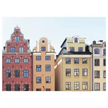 Картина, старый город, Стокгольм, 70х50 см ,мультиколор, BILD IKEA