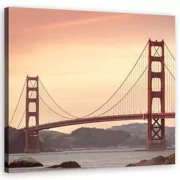 Картины на холсте Feeby San Francisco Brcke, оранжевый