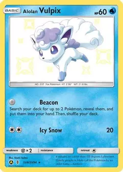 Карточная игра Alolan Vulpix SV8/94 - Shiny Vault Holofoil