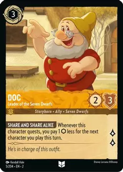 Карточная игра Doc - Leader of the Seven Dwarfs (5/204) - Rise of the Floodborn Cold Foil