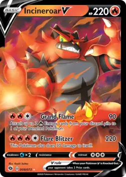 Карточная игра Incineroar V 8/73 - Champions Path Holofoil