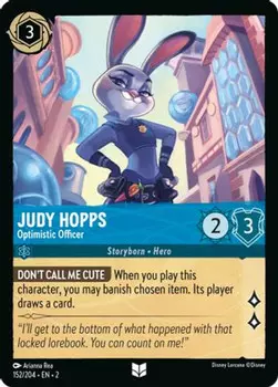 Карточная игра Judy Hopps - Optimistic Officer (152/204) - Rise of the Floodborn Cold Foil