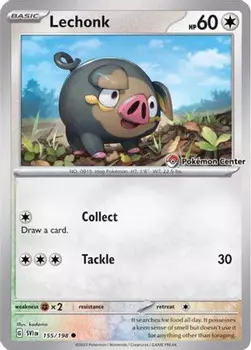 Карточная игра Lechonk [Pokemon Center] (Scarlet & Violet Base Set) Holofoil