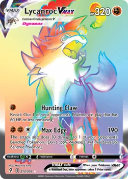 Карточная игра Lycanroc VMAX 213/203 - Evolving Skies Holofoil