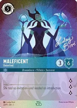 Карточная игра Maleficent - Uninvited (Alternate Art) (22) - Disney100 Promos Holofoil